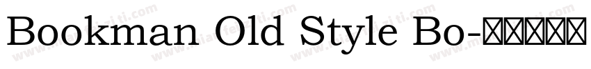 Bookman Old Style Bo字体转换